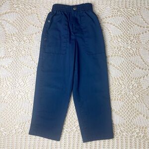 Vintage 1980s Final Score Boys 5 Navy Blue Elastic Waist Casual Pants Slacks